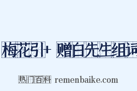 梅花引+赠白先生组词是什么意思的图片